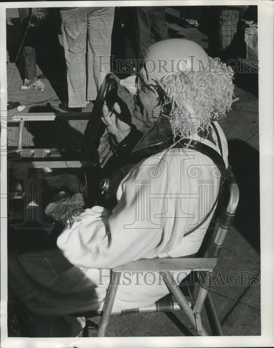 1974 Carnival Clown Masker  - Historic Images