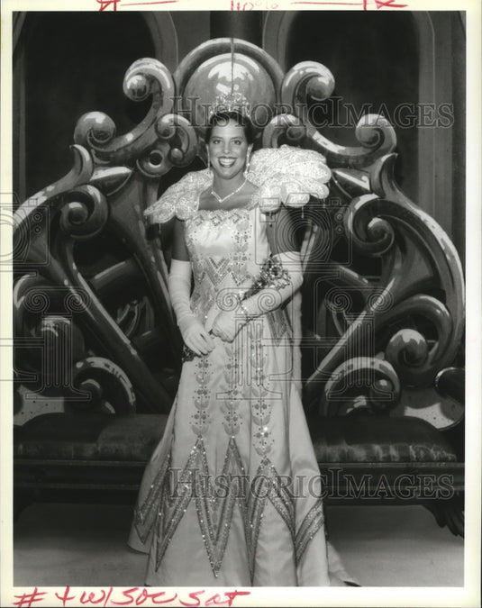 1994 New Orleans Mardi Gras princess costume Sally Sewell - Historic Images