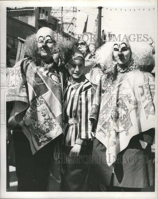 1969 New Orleans Mardi Gras Carnival clowns  - Historic Images