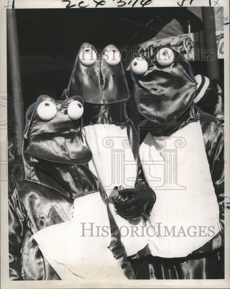 1969 Three Maskers as Frogs in New Orleans Carnival  - Historic Images