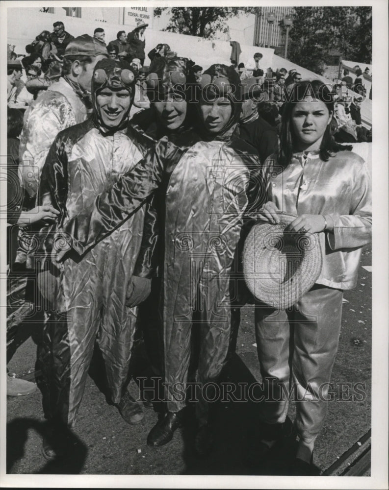 1969 NOLA Carnival Maskers in Two Eyed Costumes in New Orleans - Historic Images
