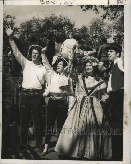 1968 Troubadors and Antebellum Maskers at Carnival in New Orleans - Historic Images