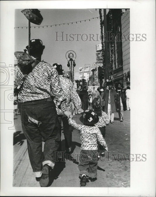 1969 Carnival Maskers Clowns and mini Clowns.  - Historic Images