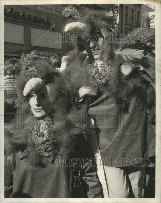 1971 Carnival Maskers Exotic bird costumes  - Historic Images