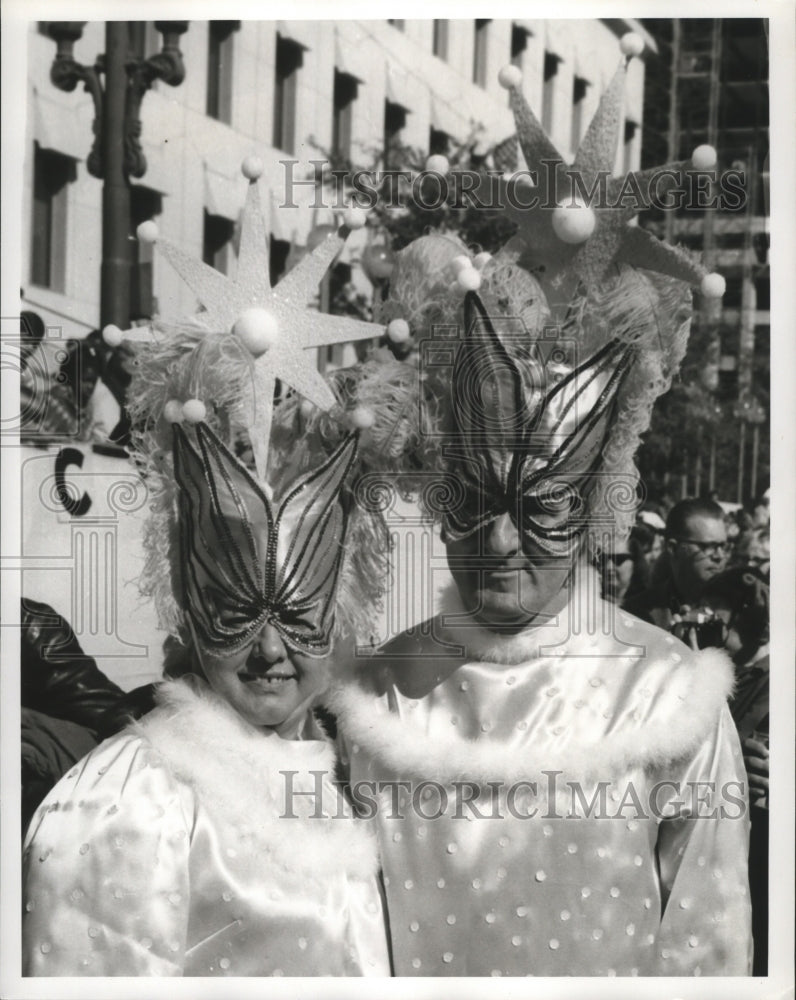 1971 Carnival Maskers matching couple.  - Historic Images