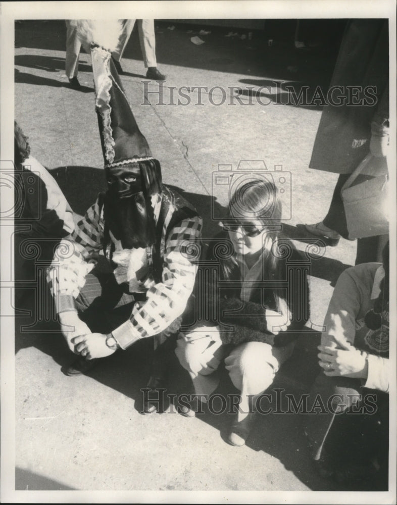 1971 Carnival masker on the sidelines  - Historic Images