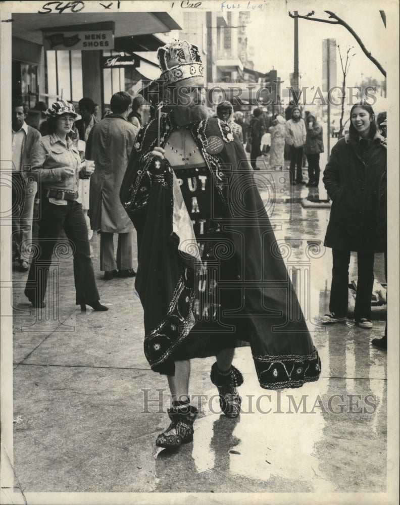 1972 Carnival Masker royalty walks the streets  - Historic Images