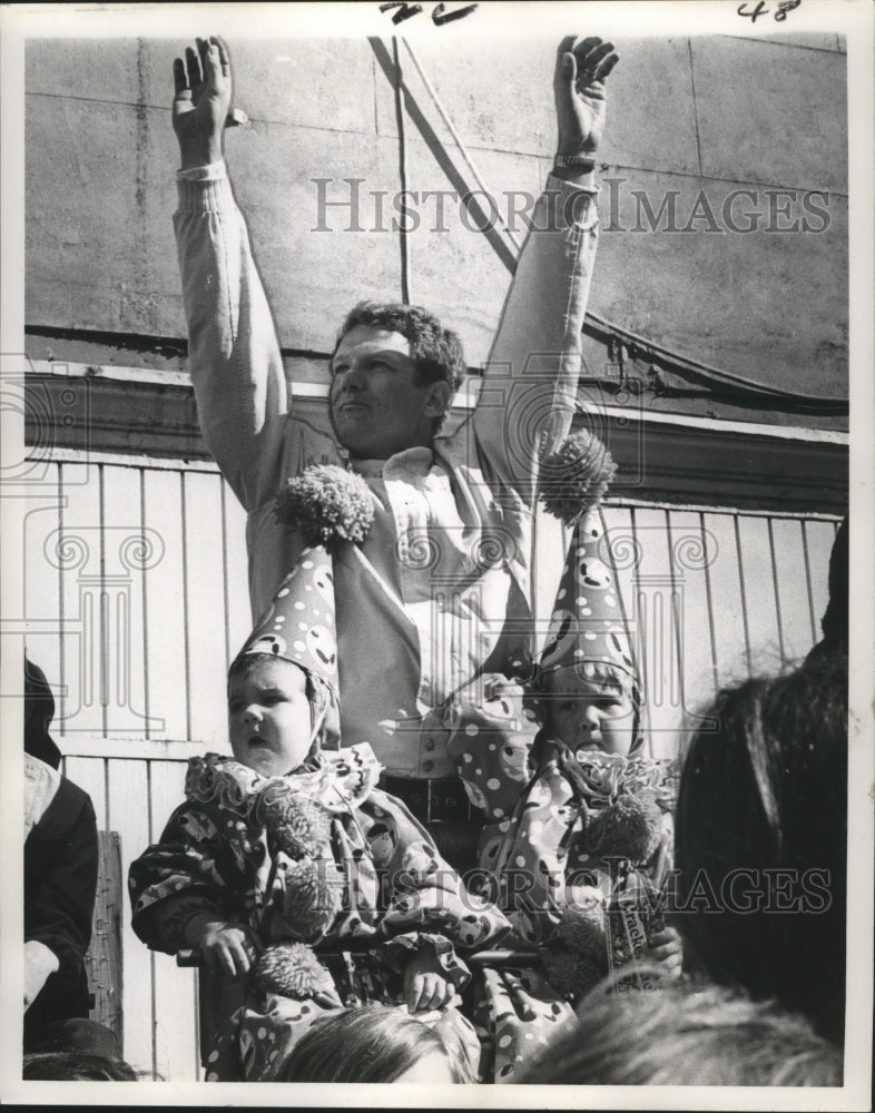 1972 Carnival Maskers pint sized clowns  - Historic Images