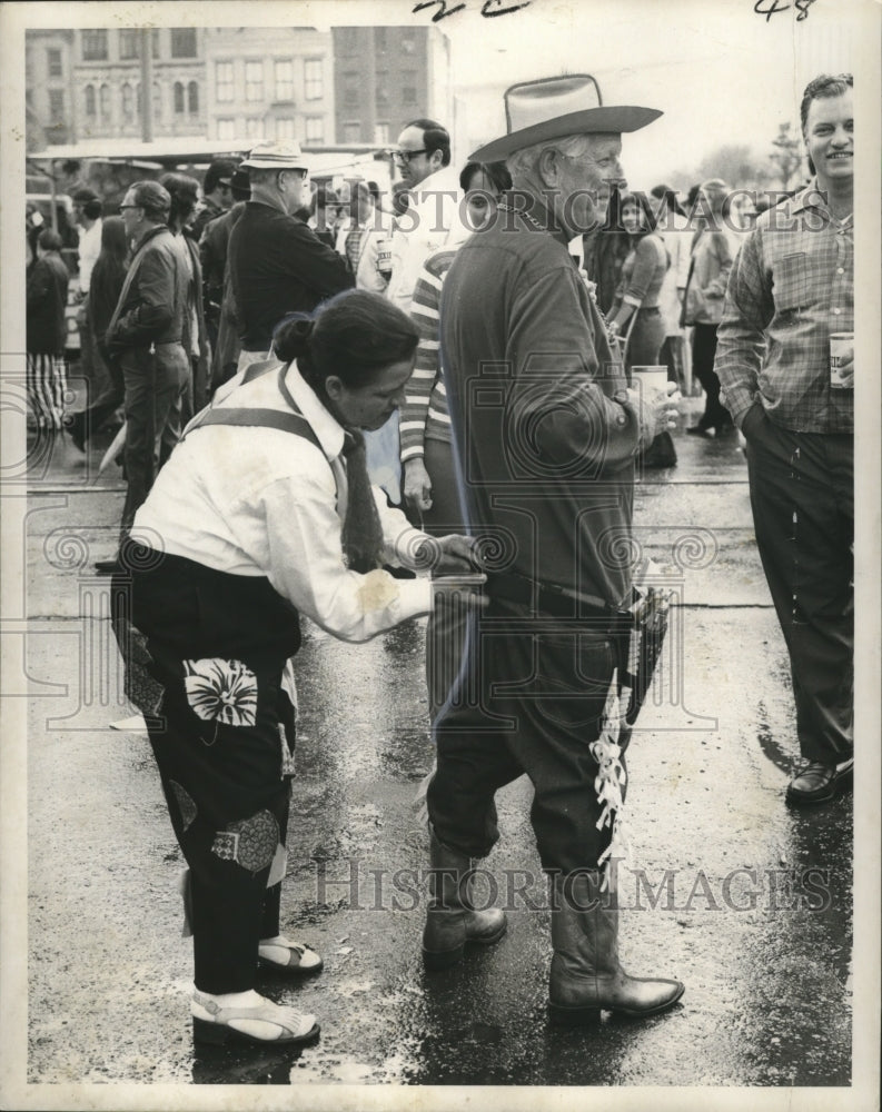 1972 Carnival Maskers wardrobe malfunction  - Historic Images