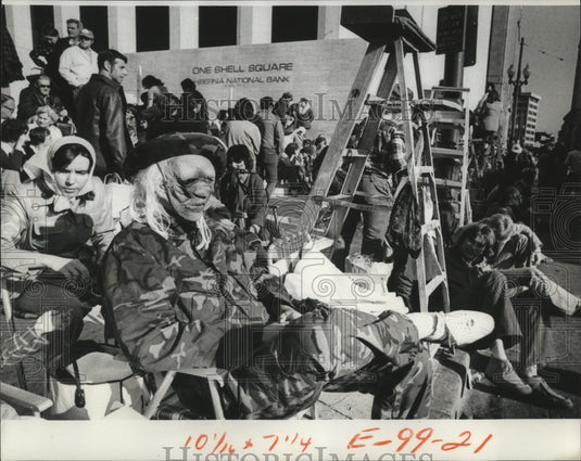 1978 Maskers Taking Seat during Mardi Gras, New Orleans  - Historic Images