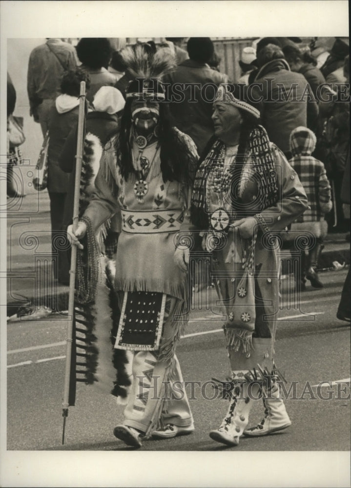 1978 Maskers in Native American Costumes  - Historic Images