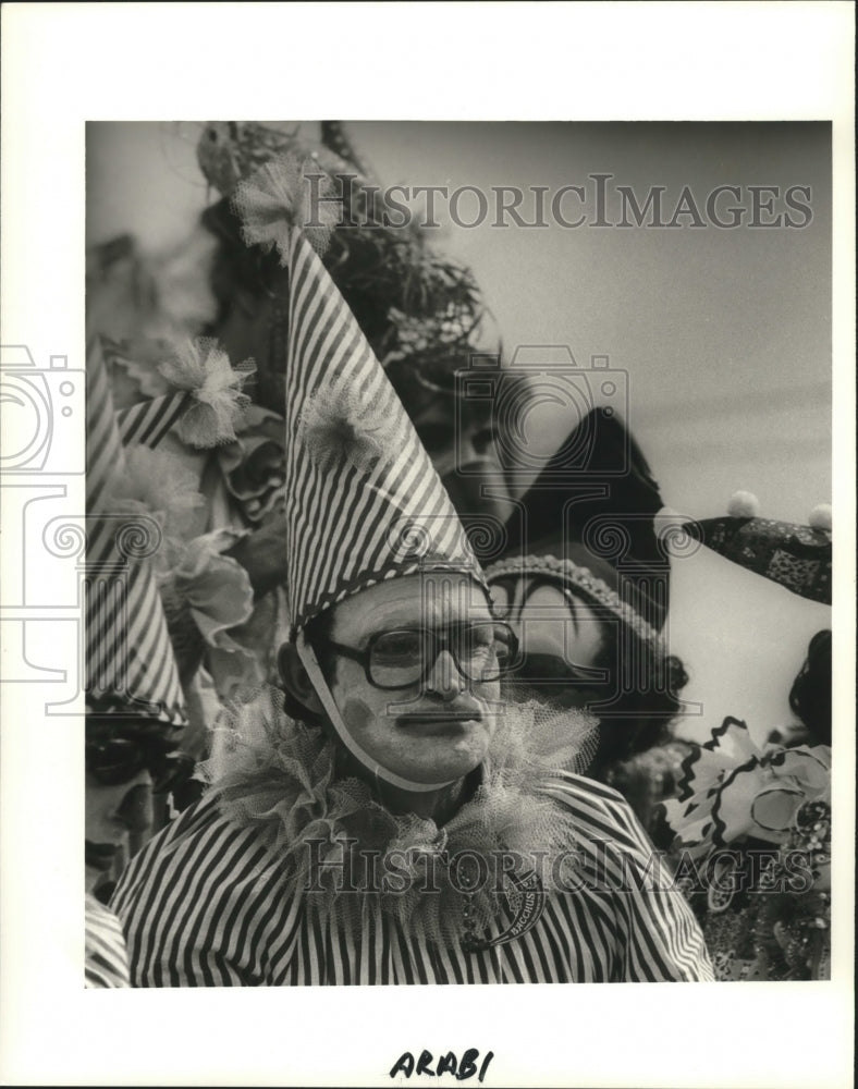 1979 Masker at Clown at Mardi Gras, New Orleans  - Historic Images