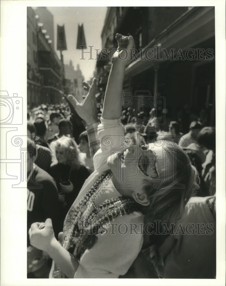 1988 New Orleans Mardi Gras Carnival goer Chad Williamson - Historic Images