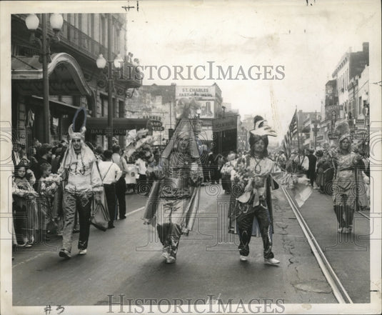 1961 Delachase Club's Sheiks at Mardi Gras, New Orleans  - Historic Images