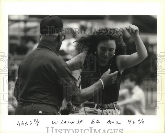 1993 Cheryl Gerber & Henry Asmore Dance at Carnival Latino - Historic Images