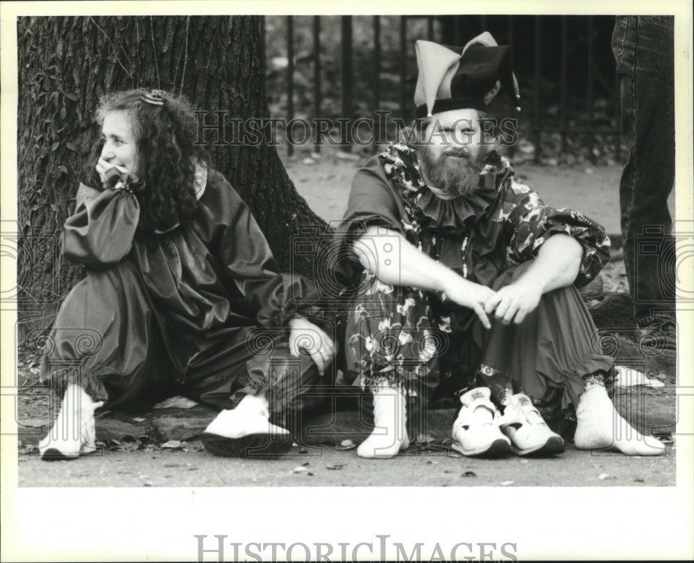 1995 John &amp; Eileen Critchfield Wait for Bards of Bohemia Parade - Historic Images