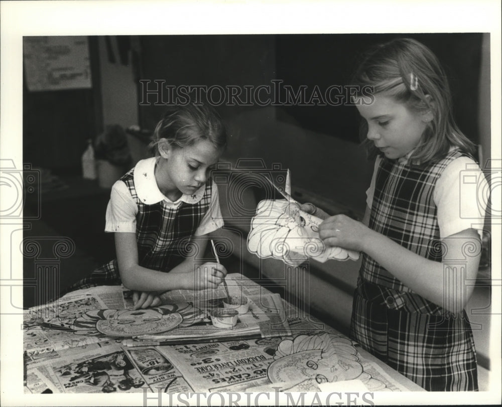 Girls Decorate Masks for Carnival, Mardi Gras, New Orleans - Historic Images