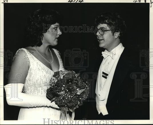 1980 Carnival Krewe of Nereus maid Elise Renaudin and Jim Bassich - Historic Images
