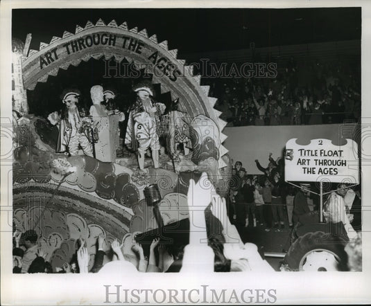 1959 Crowd Watches Babylon Float at Mardi Gras Parade, New Orleans - Historic Images