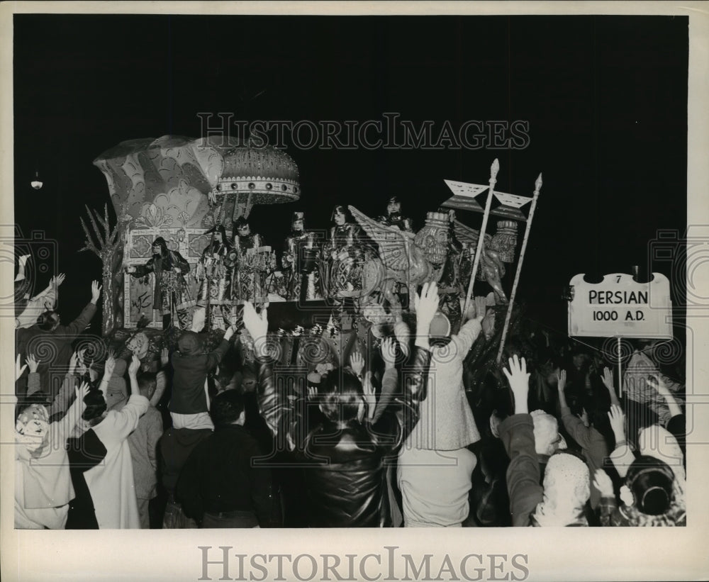 1959 Persian Themed Float for Knights of Babylon, Mardi Gras, LA - Historic Images