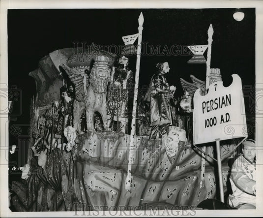 Persian Themed Float for Knights of Babylon, Mardi Gras New Orleans - Historic Images