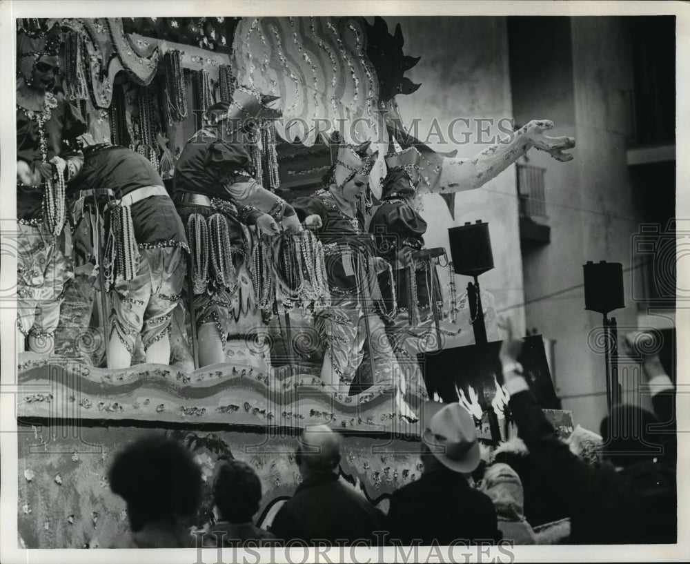 1974 Carnival Float from Krewe of Babylon at Carnival Parade - Historic Images