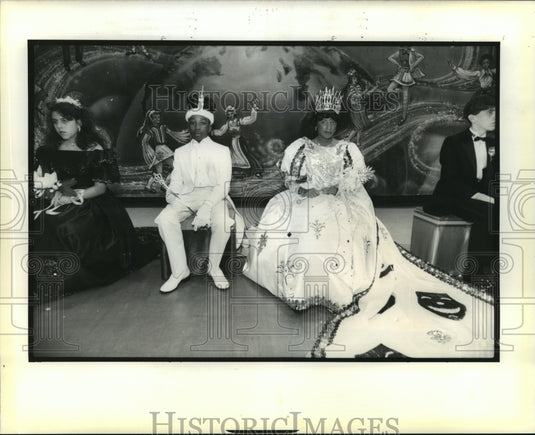 1990 First Black King and Queen of Krewe Jeanne D'Arc, Mardi Gras - Historic Images