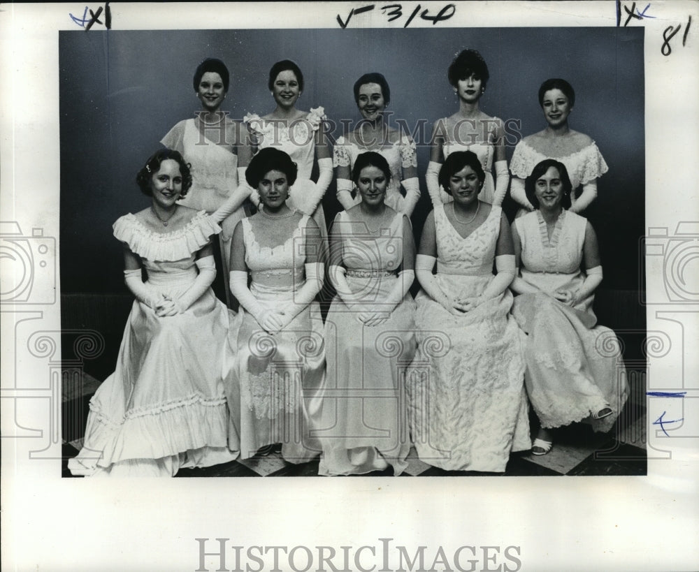 1978 Ladies from Nereus Court at Mardi Gras, New Orleans  - Historic Images