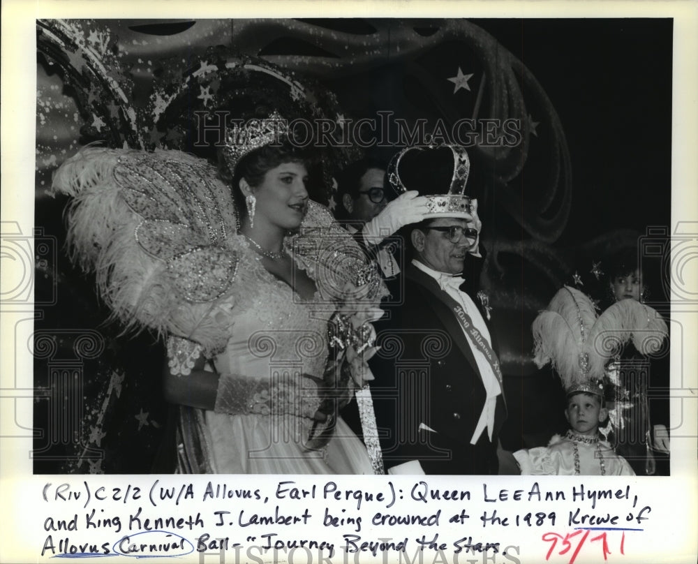 1989 Queen LeeAnn Hymel and King Kenneth J. Lambert Allovus Ball - Historic Images