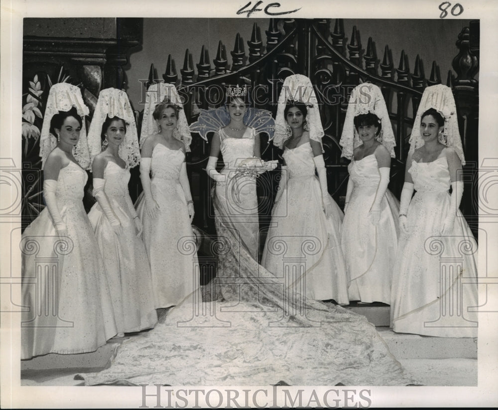 1968 Queen of the Ancient Scribes Reigns over the Masked Ball - Historic Images