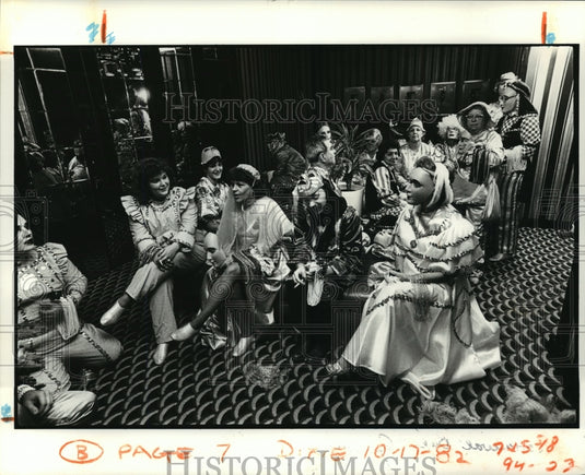 1982 Doctor's wives at the Aguila ball during Mardi Gras  - Historic Images