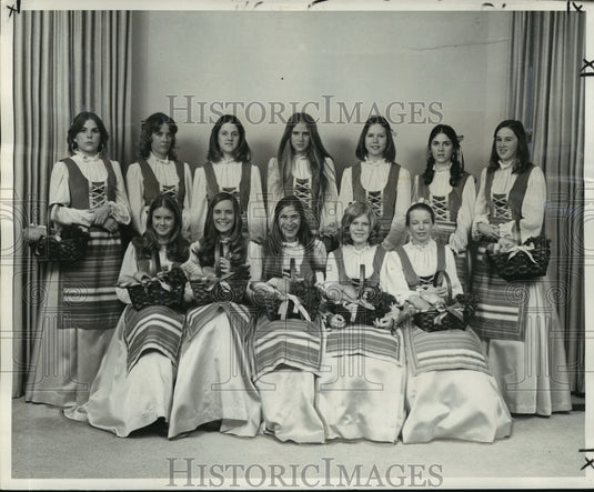 1974 Royal maids of the Apollo Ball presented at Jerusalem Temple - Historic Images