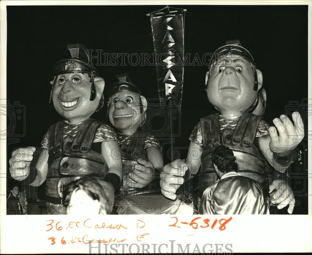 1987 Krewe of Caesar Float Mardi Gras, New Orleans  - Historic Images