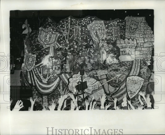 1975 ornate float at the Babylon Parade in New Orleans  - Historic Images
