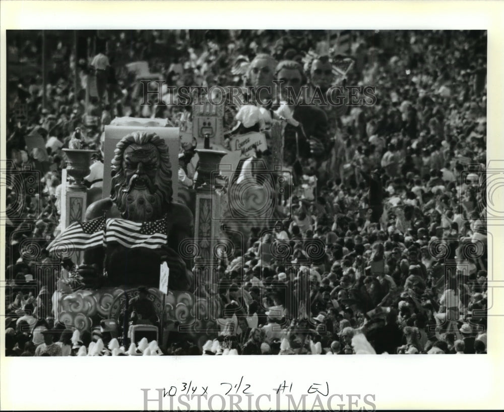 1993 the theme float of the Krewe of Argus parade in New Orleans - Historic Images