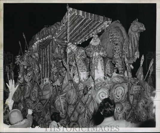 1961 Camel and Riders on Knights of Babylon Parade at Carnival - Historic Images