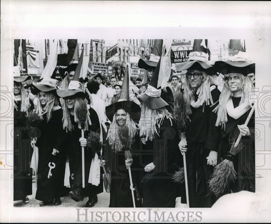 1966 Maskers in Witch Costume at Mardi Gras, New Orleans  - Historic Images