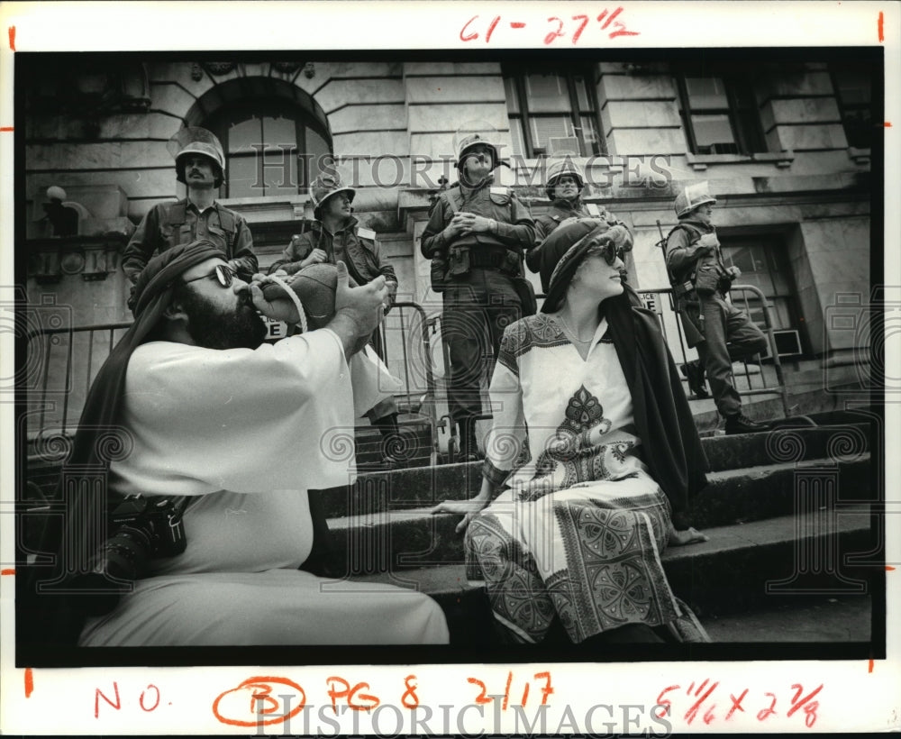 1980 Mardi Grnew Orleans French Quarter Guardsmen  - Historic Images