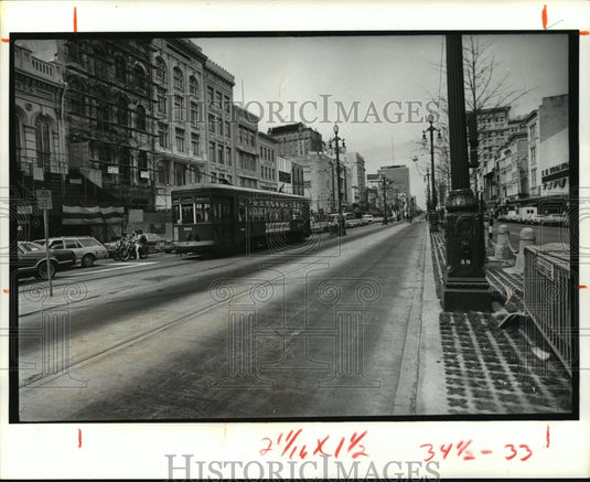 1980 New Orleans Canal Street Quiet During Mardi Gras Afternoon - Historic Images