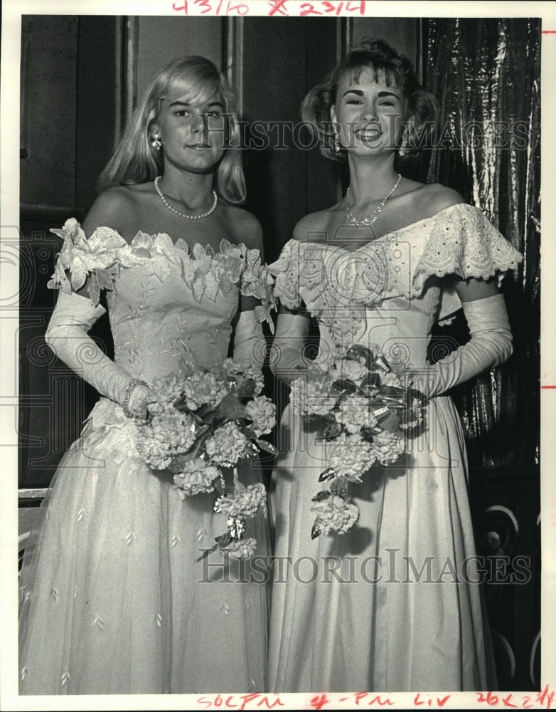 1988 Carnival Ball Maids to Queen of Nereus Carnival Ball. - Historic Images