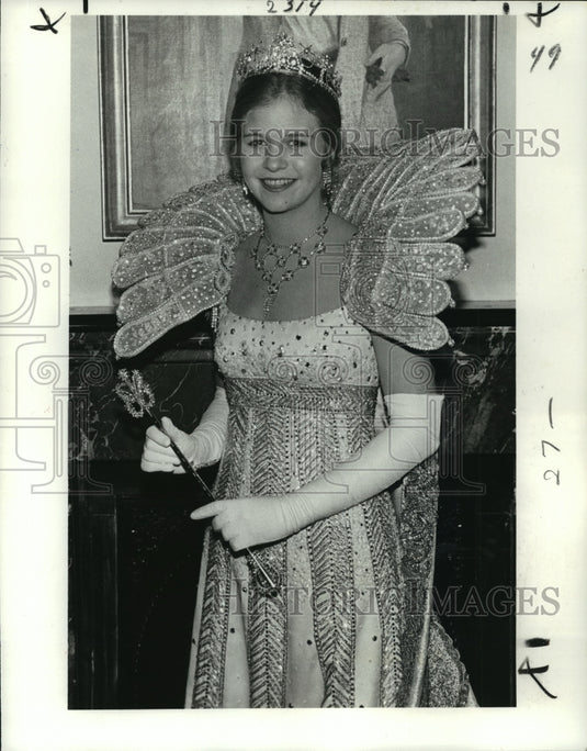 1979 Press Photo Carnival Ball-Elaine Staed Finley reigns as Queen of Mitras. - Historic Images