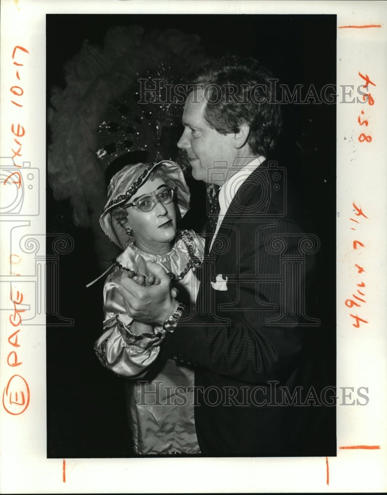 1982 Conventioneer Dances with Krewe Member at Carnival Ball - Historic Images