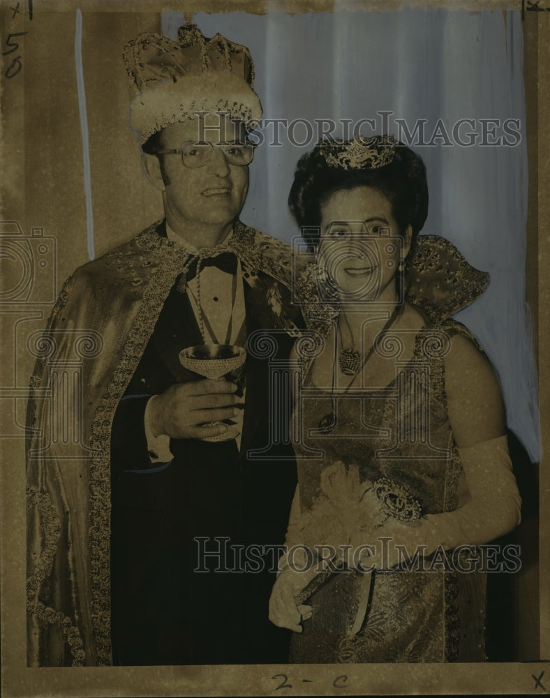 1972 King and Queen Artemis II at the Krewe of Artemis Ball - Historic Images