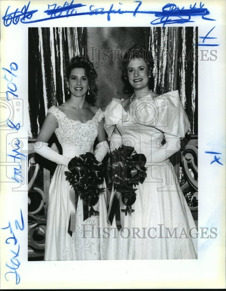 1991 Holley Haag and Mary Coe at the Athenians Carnival Ball - Historic Images