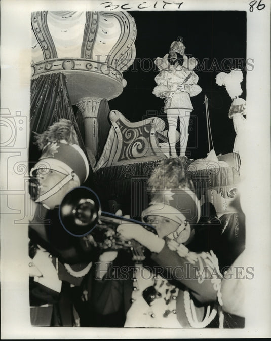 1973 King Atlas on his Parade Float During Mardi Gras Carnival - Historic Images