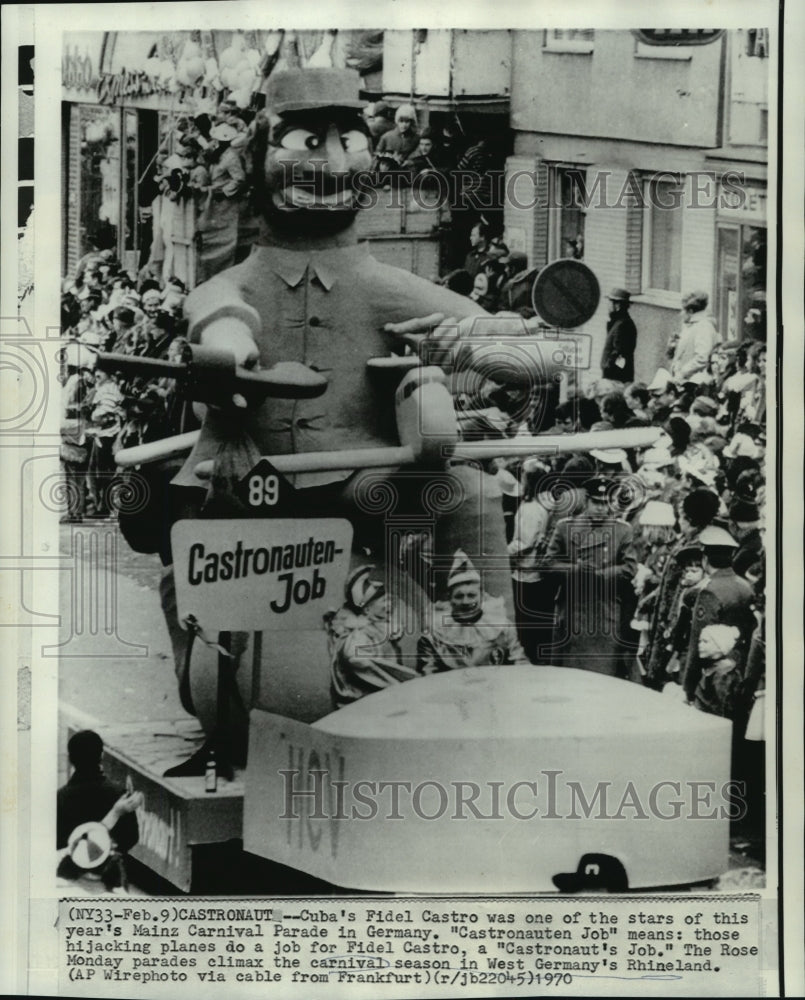 1970 Fidel Castro Float in Germany Carnival  - Historic Images