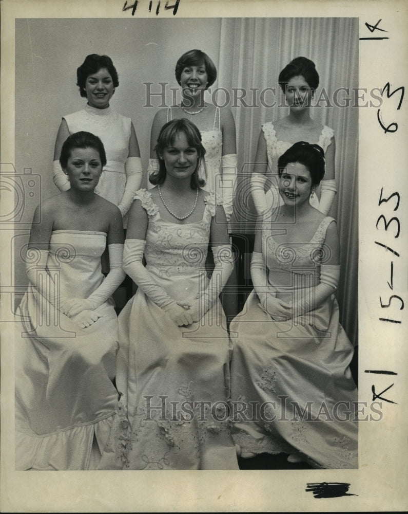 1978 Press Photo Carnival Ball- Maids to the Queen of Proetus Ball. - noca02733 - Historic Images