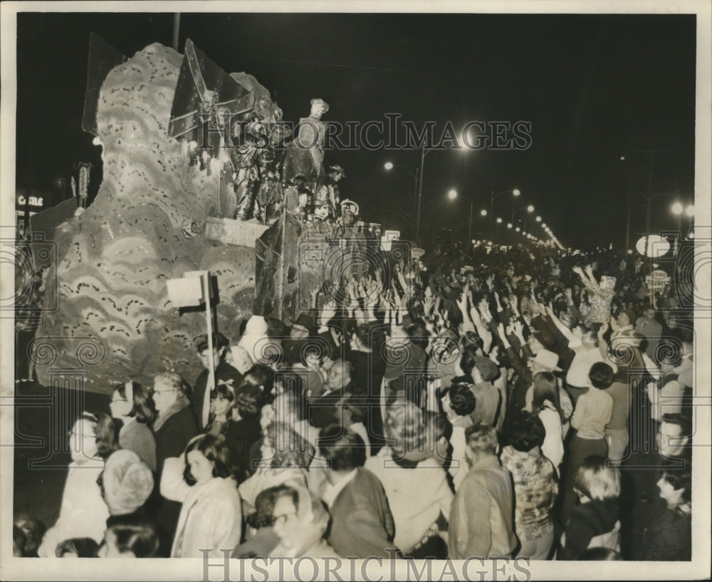 1967 Crowd Surrounding Endymion Carnival Float on Broad Street - Historic Images