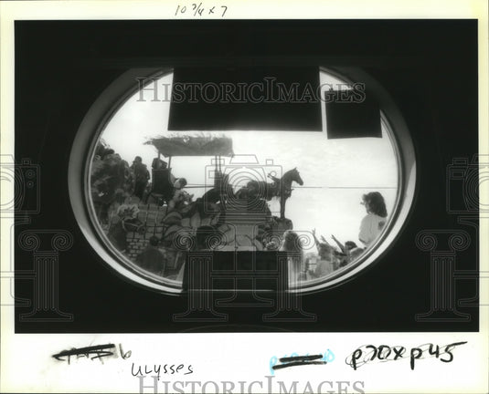 1993 Ulysses Float Framed Through Eddie's Barbershop New Orleans - Historic Images