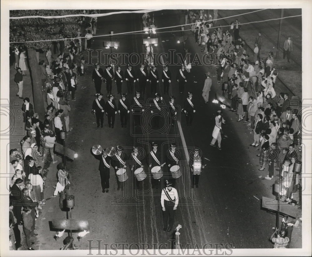 1961 Proteus Parade Mardi Gras Crescent Rebel Drum Bugle Corps - Historic Images